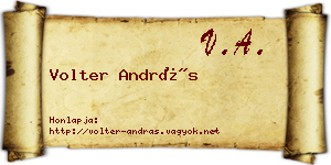 Volter András névjegykártya